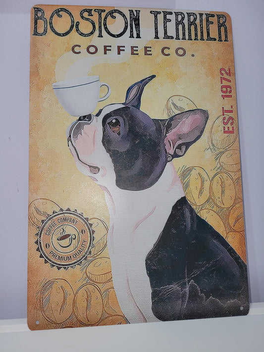 Vintage Tin Coffee Shop Signs - Multiple Breeds