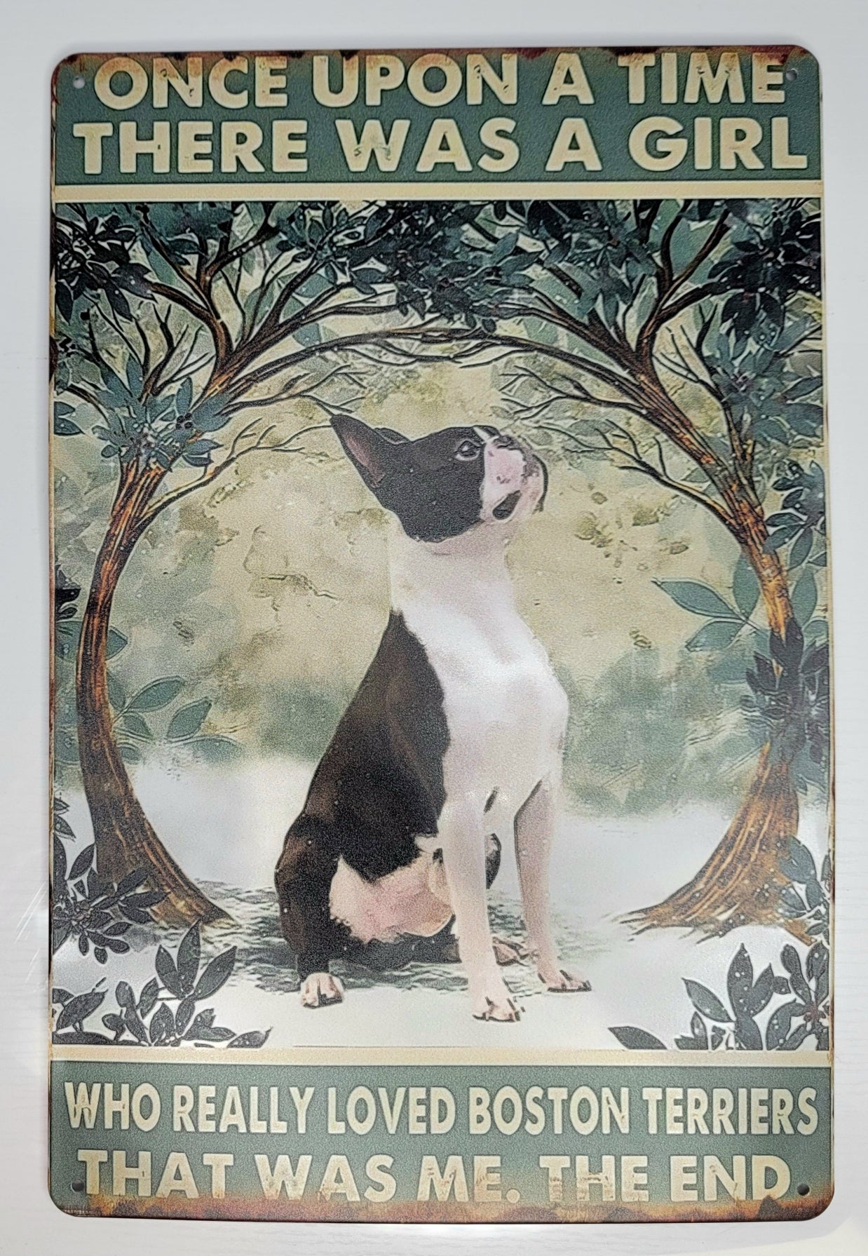 Boston Terrier Vintage Tin