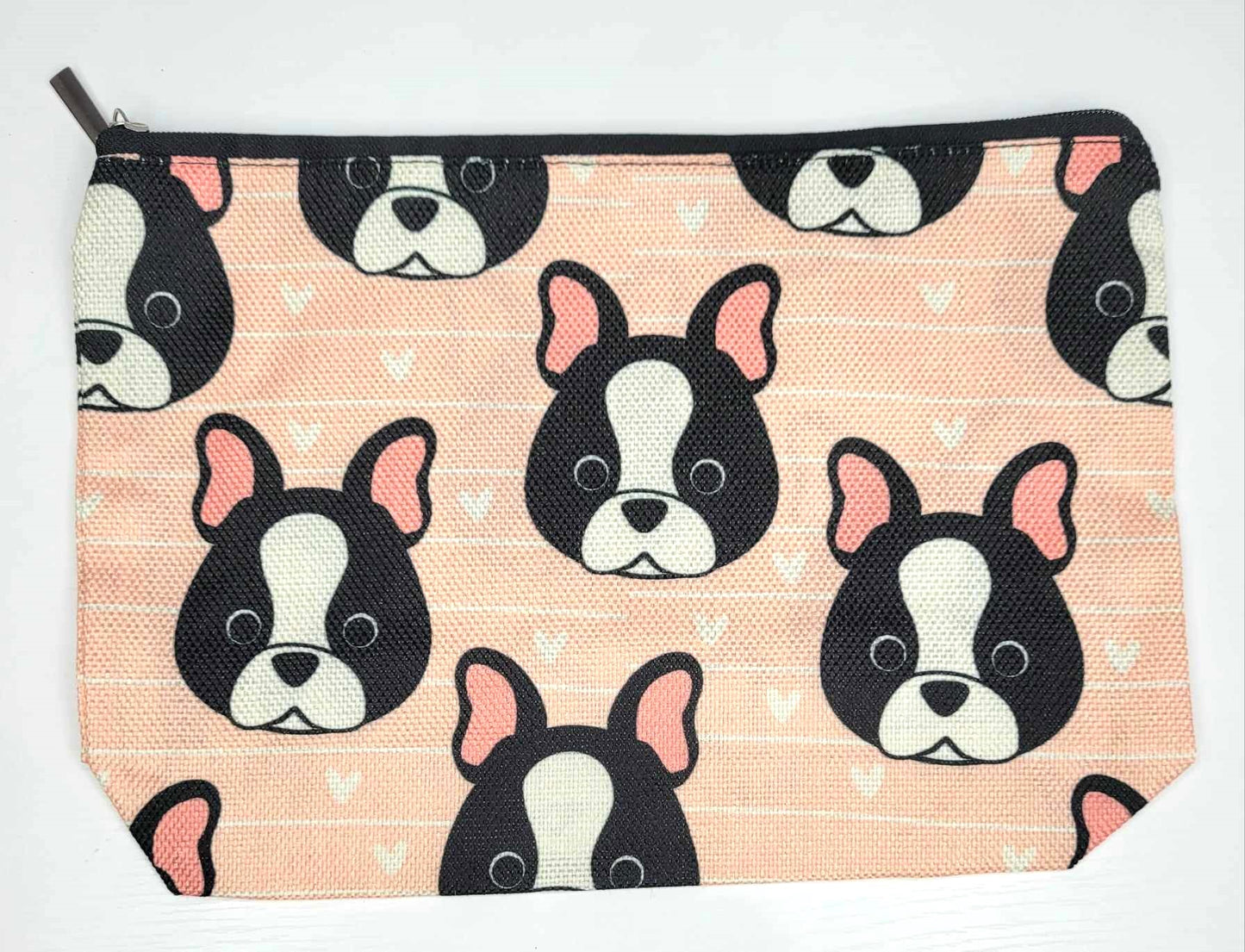 Woven Accessory Bag - Boston Terrier