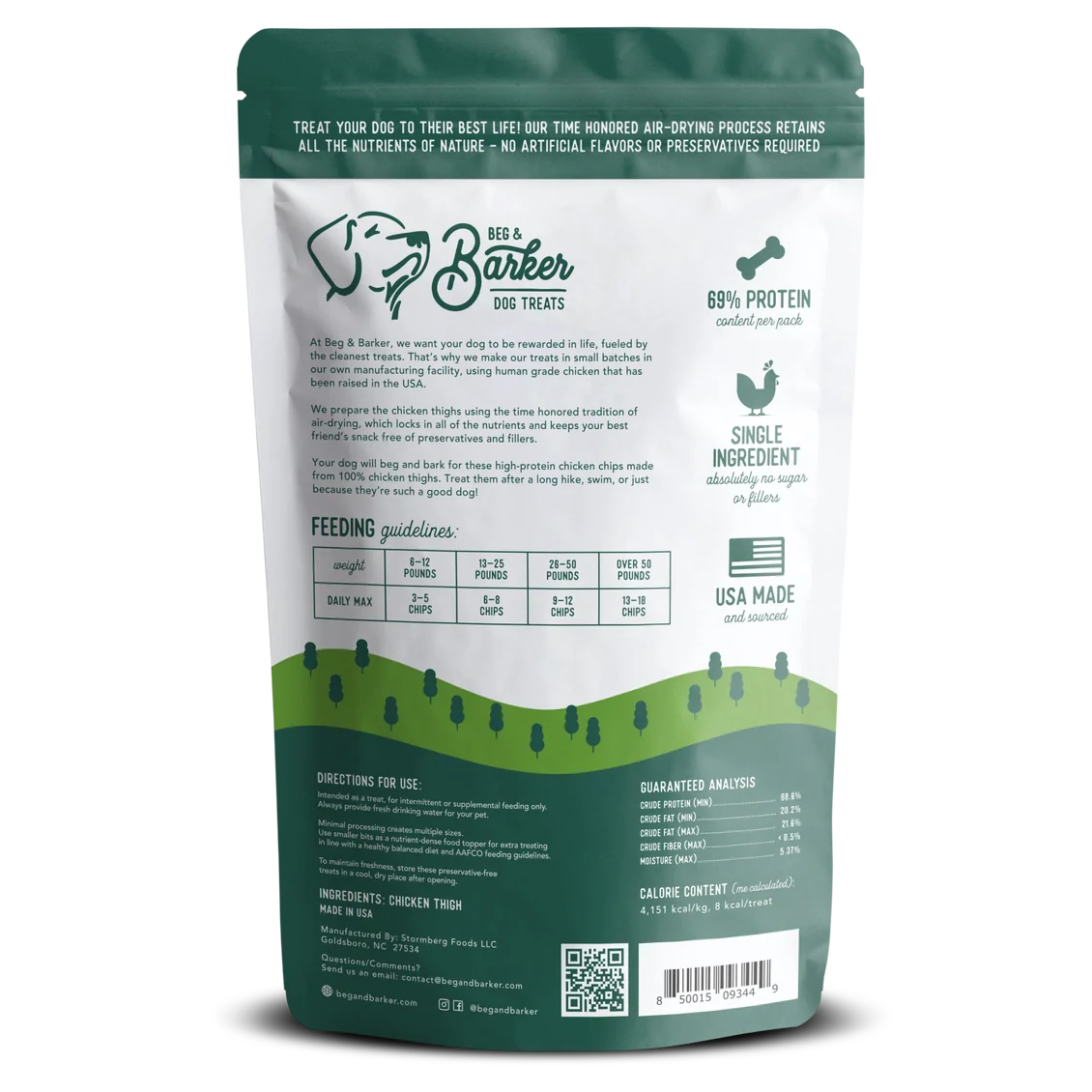 Beg & Barker Single Ingredient Chicken Chips - Small bag